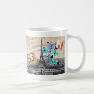 Mug écritures postmark papillon Paris Effiel Tower