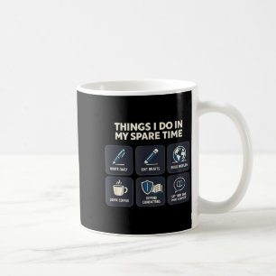 Mug Écrivain choses que je fais pendant mon temps libr