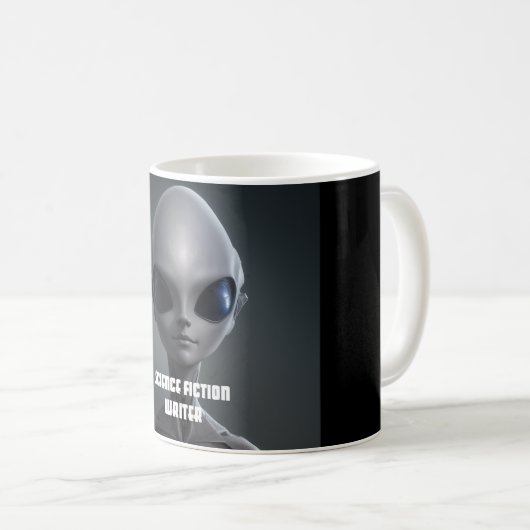 Mug Écrivain de science-fiction Alien Sci-Fi Auteur (Devant droit)