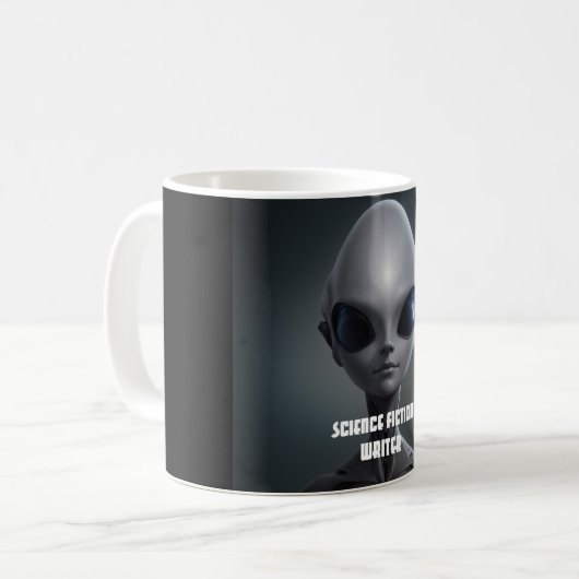 Mug Écrivain de science-fiction Alien Sci-Fi Auteur (Devant gauche)