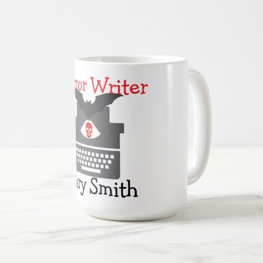 Mug Écrivain d'horreur (Devant droit)