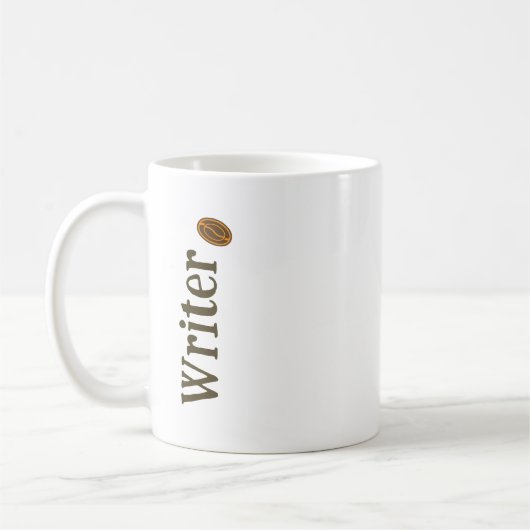 Mug Écrivain Point avec Café Haricots Écrivains Romanc (Gauche)