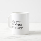 Mug Écrivains| Musique| Écrivez votre histoire| Blanc (Devant gauche)
