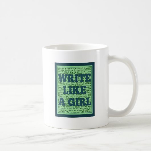 Mug Écrivez comme un paon de fille (Droite)