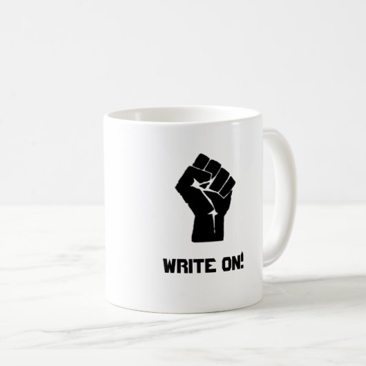 Mug "Écrivez dessus ! " (Devant droit)
