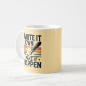 Mug Écrivez-le pour qu'il arrive Rétro Planner (Devant gauche)