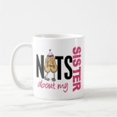 Mug Écrous au sujet de mon rose de la soeur 1 (Gauche)