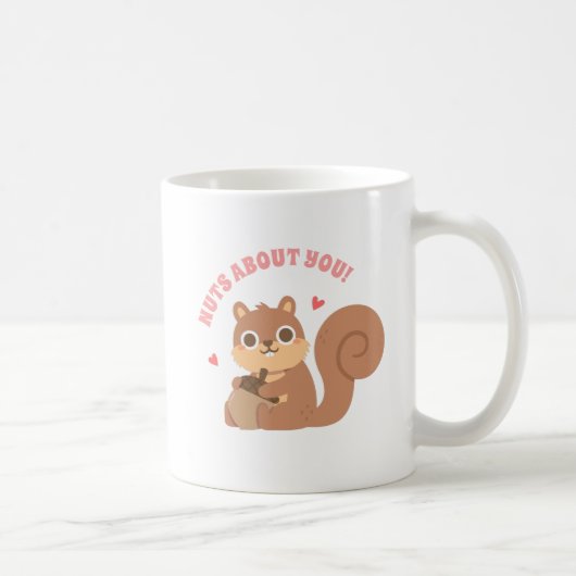 Mug Écrous mignons fou de vous pun amusant (Droite)