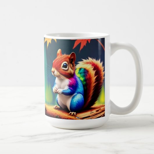 Mug Écureuil Assis Coloré Mignon (Droite)