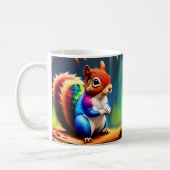 Mug Écureuil Assis Coloré Mignon (Gauche)