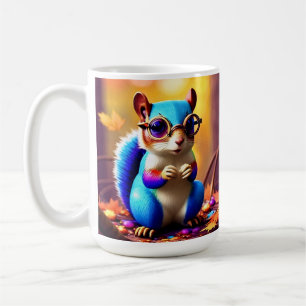 Mug Écureuil Bleu Mignon avec Lunettes-56786