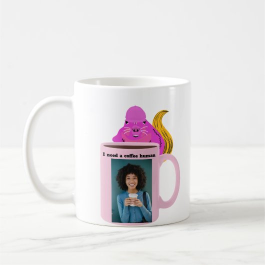 Mug Écureuil coquin #130 Café humain (Gauche)