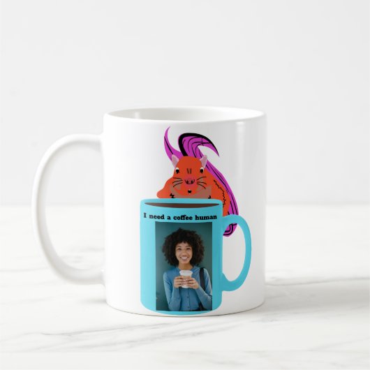 Mug Écureuil coquin #156 Café humain (Gauche)