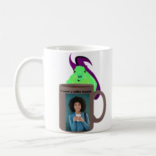Mug Écureuil coquin #208 Humain café #208 (Gauche)