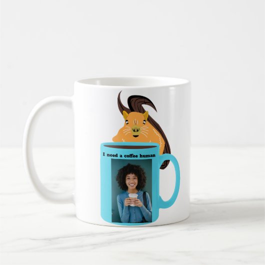 Mug Écureuil coquin #240 Café humain (Gauche)