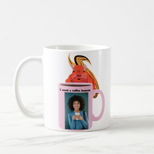Mug Écureuil coquin #306 Café humain (Gauche)