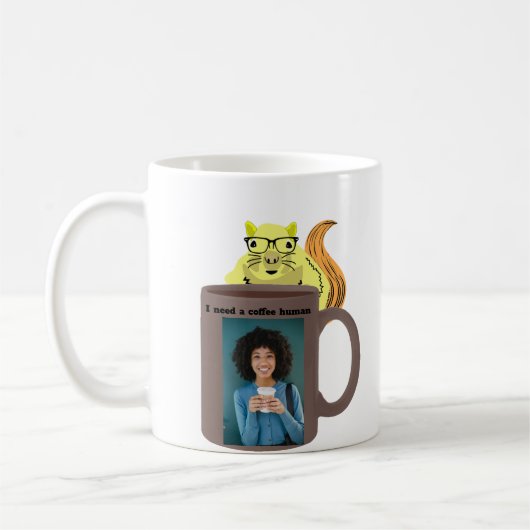 Mug Écureuil coquin #419 Café humain (Gauche)