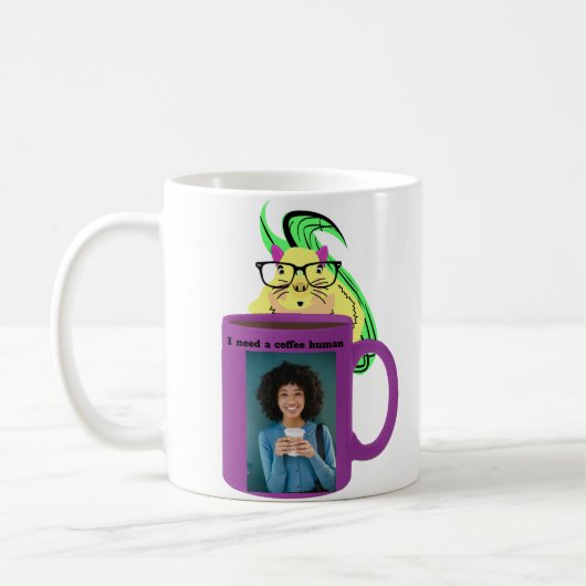 Mug Écureuil coquin #436 Café humain (Gauche)