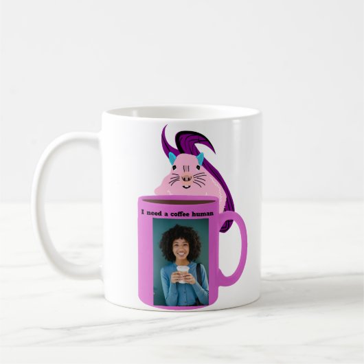 Mug Écureuil coquin #465 Café humain (Gauche)