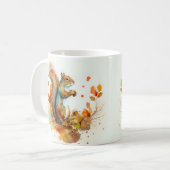 Mug Écureuil d'aquarelle des Vibes d'automne (Devant gauche)