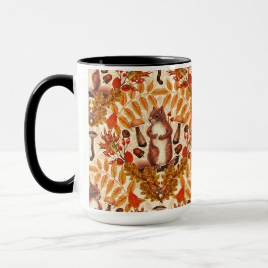Mug Écureuil d'automne sur blanc (Gauche)