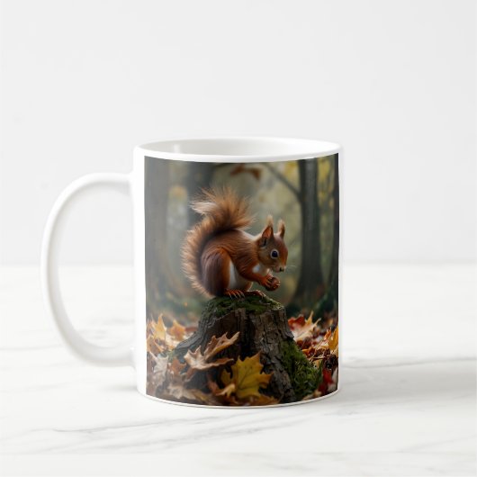 Mug Écureuil de la forêt automnale (Gauche)