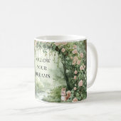 Mug Écureuil de la forêt florale rose (Devant droit)