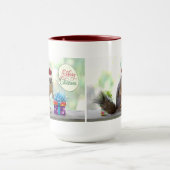 Mug Écureuil de Noël avec des cadeaux de Noël (Centre)