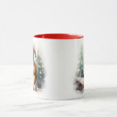 Mug Écureuil de Noël lisant (Centre)