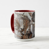 Mug Écureuil d'hiver, neige et conception rouge de (Devant gauche)