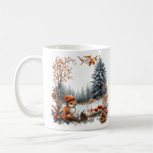 Mug Écureuil d'hiver personnalisé dans une forêt givré