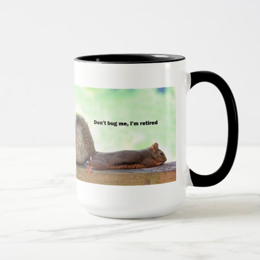 Mug Écureuil d'humour de retraite (Droite)