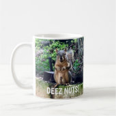 Mug Écureuil drôle Deez Nuts Humour inapproprié (Gauche)