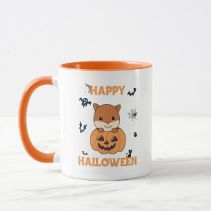 Mug Écureuil En Citrouille de doux animaux heureux Hal