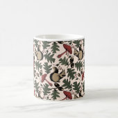 Mug Écureuil et champignons de la forêt d'hiver monogr (Centre)