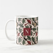 Mug Écureuil et champignons de la forêt d'hiver monogr (Gauche)