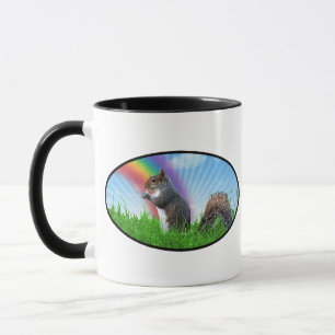 Mug Écureuil et ciel arc-en-ciel