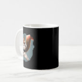 Mug Écureuil faisant un coup de pied de karaté ceintur (Devant gauche)
