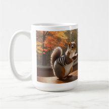 Écureuil Lecture classique Mug, 15 oz