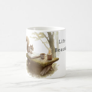Mug Écureuil lisant un livre