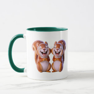 Mug Écureuil Meilleurs Amis Dessin Animé qui Rit