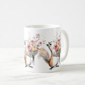 Mug Écureuil mignon avec bouquet de fleurs (Devant droit)