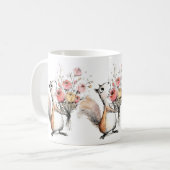 Mug Écureuil mignon avec bouquet de fleurs (Devant gauche)