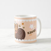 Mug Écureuil mignon de chibi avec la châtaigne de (Devant droit)