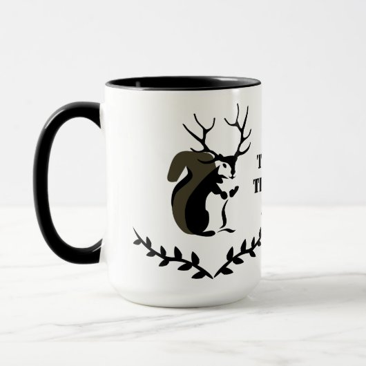 Mug Écureuil Noir Avec Antler À Dix Points (Gauche)