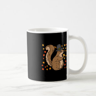 Mug Écureuil pèlerin mignon Thanksgiving Automne Autom