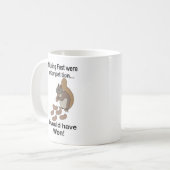 Mug Écureuil qui mange vite Citation drôle (Devant gauche)