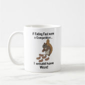 Mug Écureuil qui mange vite Citation drôle (Gauche)