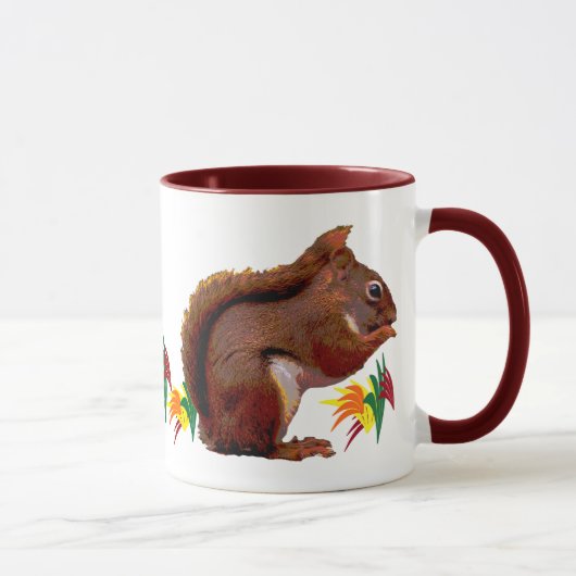 Mug Écureuil rouge en automne (Droite)