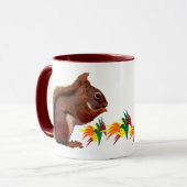 Mug Écureuil rouge en automne (Devant gauche)